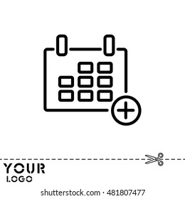 Web line icon. Calendar