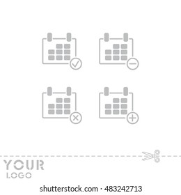 Web line icon. Calendar
