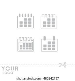 Web line icon. Calendar