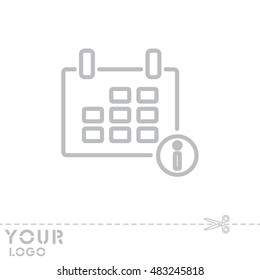 Web line icon. Calendar