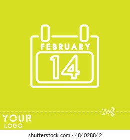 Web line icon. Calendar