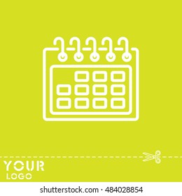 Web line icon. Calendar