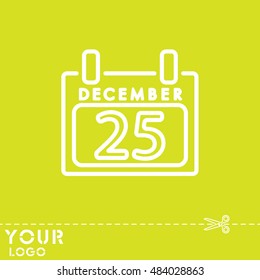 Web line icon. Calendar