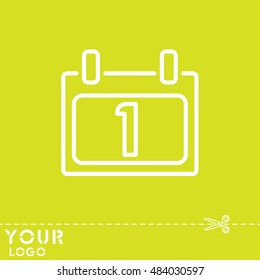 Web line icon. Calendar