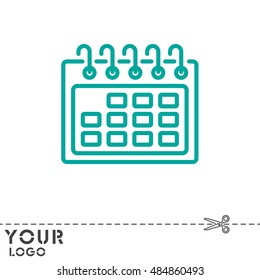 Web line icon. Calendar