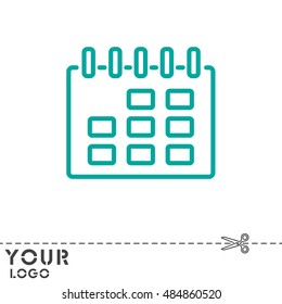 Web line icon. Calendar