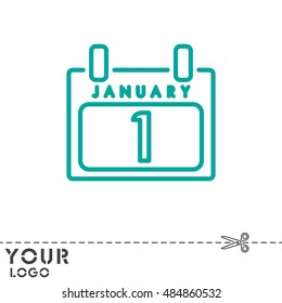 Web line icon. Calendar