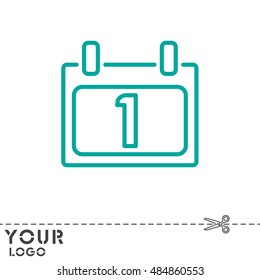 Web line icon. Calendar