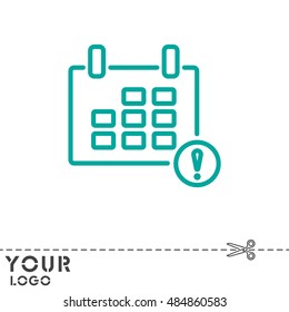 Web line icon. Calendar