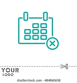 Web line icon. Calendar
