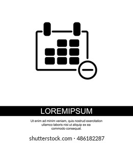 Web line icon. Calendar