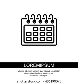 Web line icon. Calendar