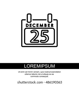 Web line icon. Calendar