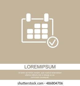 Web line icon. Calendar