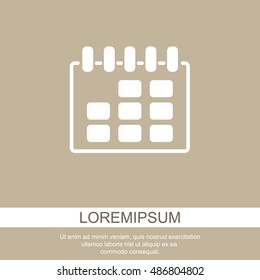 Web line icon. Calendar