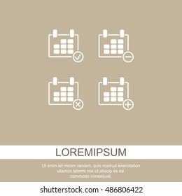 Web line icon. Calendar