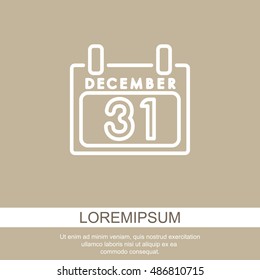 Web line icon. Calendar