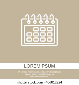 Web line icon. Calendar