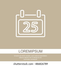Web line icon. Calendar