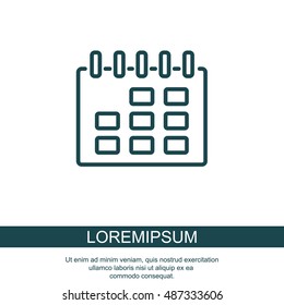 Web line icon. Calendar