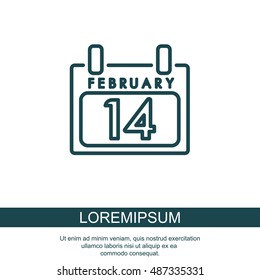 Web line icon. Calendar