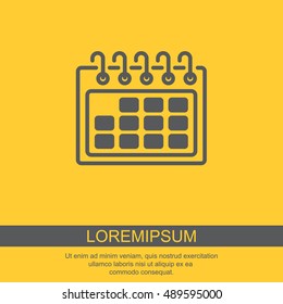 Web line icon. Calendar
