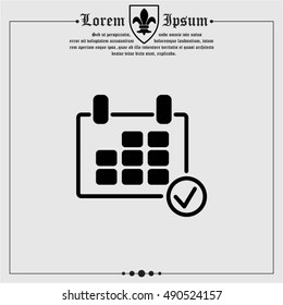 Web line icon. Calendar