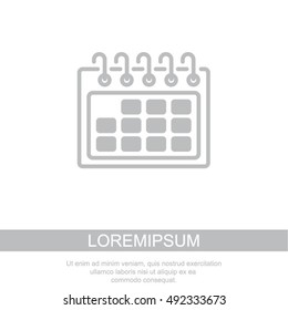 Web line icon. Calendar