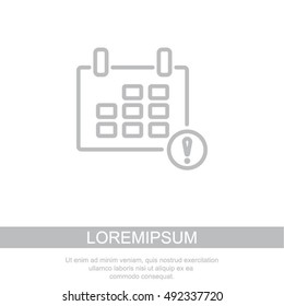 Web line icon. Calendar