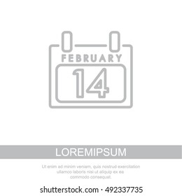 Web line icon. Calendar