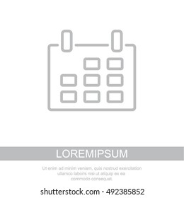 Web line icon. Calendar