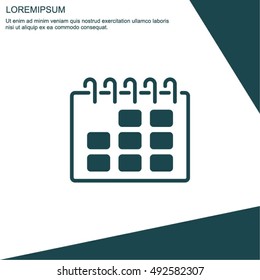 Web line icon. Calendar