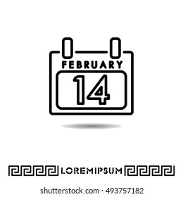 Web line icon. Calendar