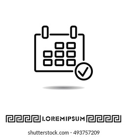 Web line icon. Calendar