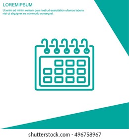 Web line icon. Calendar