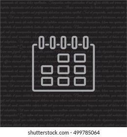 Web line icon. Calendar