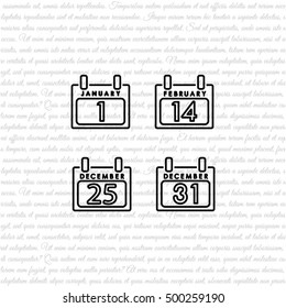 Web line icon. Calendar