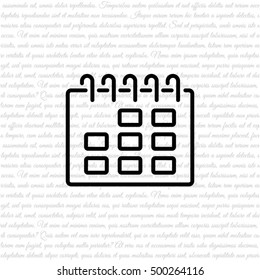 Web line icon. Calendar