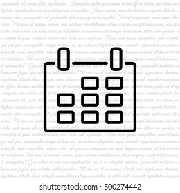Web line icon. Calendar