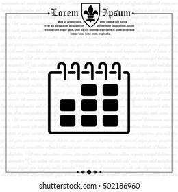 Web line icon. Calendar