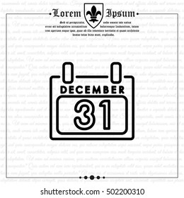Web line icon. Calendar