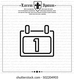 Web line icon. Calendar