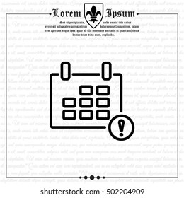 Web line icon. Calendar