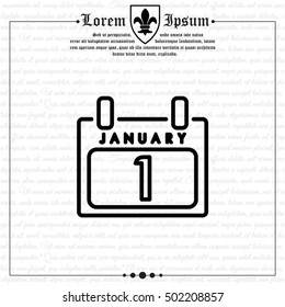 Web line icon. Calendar