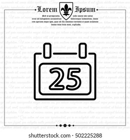 Web line icon. Calendar