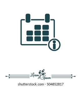 Web line icon. Calendar