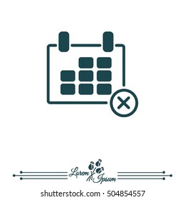 Web line icon. Calendar