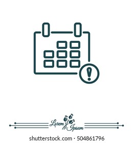 Web line icon. Calendar