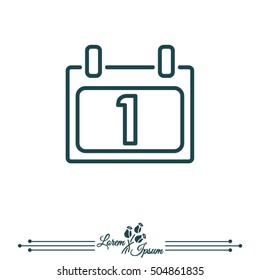 Web line icon. Calendar