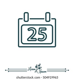 Web line icon. Calendar